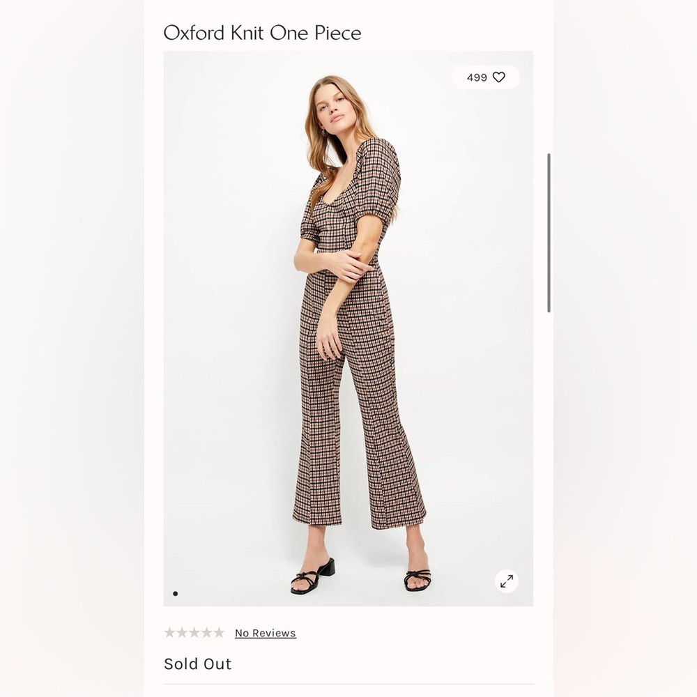 Free People Oxford Plaid Jumpsuit